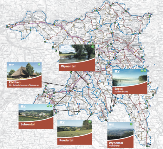 Die wahrscheinlichen Standorte und möglichen Layouts der neuen Tafeln entlang der "Einfallstrassen" in den Aargau
