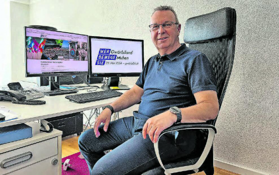 Marco Brivio ist der OK-Präsident der Müheler Gewerbeausstellung vom 25. Mai. (Bild: KF.)