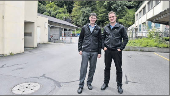 Setzen sich für eine gewerbefreundliche Nachfolgenutzung ein: Hans Schibli (l.), Präsident Gränicher Gwärb) und Andreas Fetscher (Arbeitsgruppe). (Bild: A.W.)
