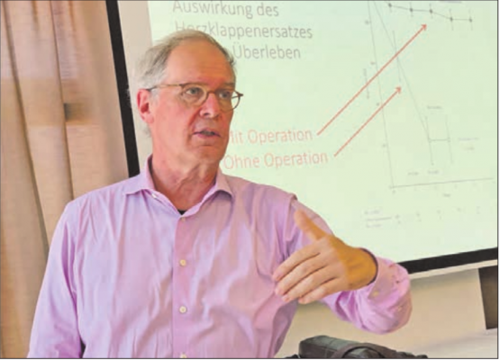 Operation am offenen Herzen: Spannendes Referat von Prof Thierry Carrel beim Rotary Club Wynen- und Suhrental auf dem Rütihof. (Bild: zVg.)