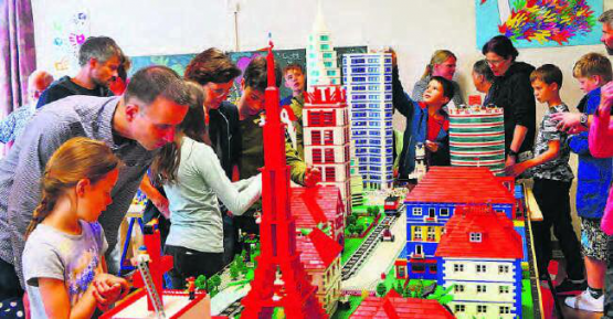 Lego-Stadt im Ruedertal: Es war ein durchaus gelungenes Wochenende und die strahlenden Kinderaugen der Lohn für all die Vorbereitung. (Bild: zVg.)