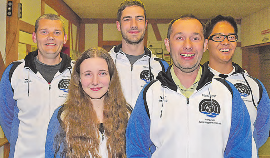 Erfolgreiche Aargauer Spitzenschützen in der Saison 2018: (von links) Dieter Grossen, Vanessa Zürcher, Christian Klauenbösch, Patrik Hunn und Christian Vock. (Bild: wr)