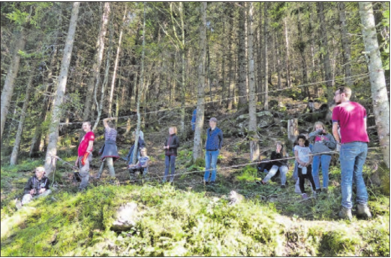Auf der Suche nach Walt Disney: Die Kinder vom Cevi Reinach im Herbstlager in Haslen im Kanton Glarus. (Bild: zVg.)
