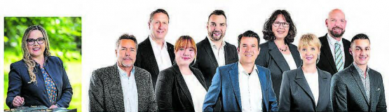 Regierungsratskandidatin Martina Bircher (links) und die Kandidierenden für den Grossen Rat der SVP Bezirk Kulm am Käseschnitten- und Raclette-Essen. (Bilder: zVg.)