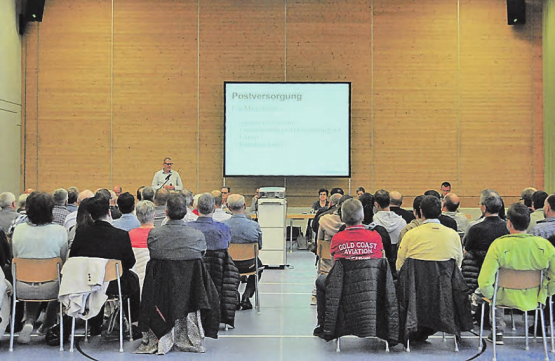 Die Postversorgung – ein Thema das beschäftigt: Eine konsultative Abstimmung zeigte, dass man weiterhin bereit ist, für den Erhalt der Rickenbacher Poststelle zu kämpfen. (Bild: mla.)