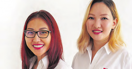 Michid Honegger (l.) und Ochirmaa Käser übernehmen die «Spar»-Filiale in Schöftland. (Bild: zVg.)