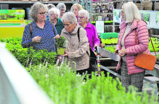 Beatrice Kunz von der Aktivierungsgruppe (links) begleitete die Seniorinnen aus dem Pflegezentrum Rondo Safenwil. (Bilder: rc.)