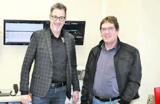 Die Initianten der nun abgeschlossenen Umbauphase: Hans-Peter Wyss, Leiter Departement Pflege (l.) und Cornelis Waaijenberg, Leiter Betrieb und Infrastruktur. (Bilder: Remo Conoci)