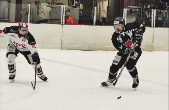 Red Lions Center Marco Vogt (rechts) steuerte einen wichtigen Treffer zum 6:3-Derbysieg bei. (Bild: Roland Jaus)
