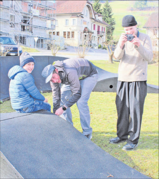 Gemeinsam: Nero und This Rohr mit Vincent Eugen Schwyter.