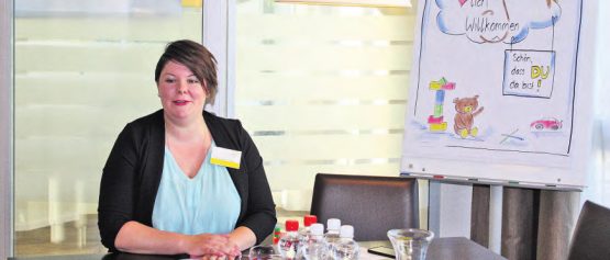 Ging auf die spannenden Fragen der Eltern ein: Stefanie Geiser von der Suchtprävention Aargau. (Bild: zVg.)