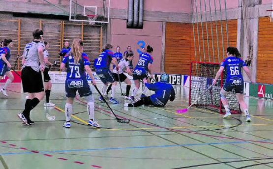 Viel Verkehr vor dem Reinacher Tor: Eine Bernerin beschäftigt die Oberwynentaler Abwehr im Alleingang. (Bild: zVg.)