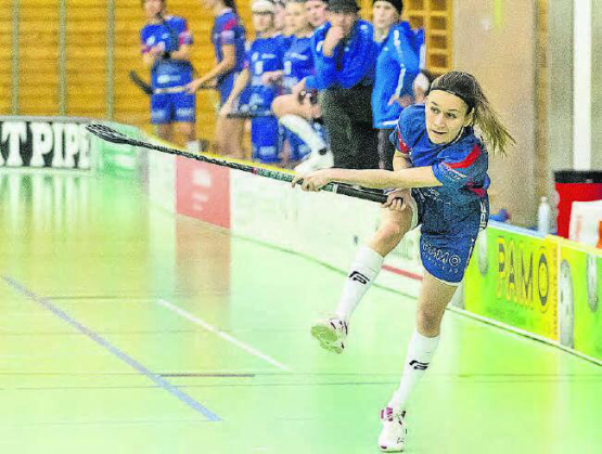 Dynamisch und präzis: Luana Hagmann im Spiel gegen das zweite Team der Red Ants Winterthur. (Bild: Roland Wick/zVg.)