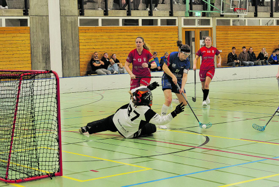 Die Reinacher Angreiferin Daria Hüsler traf gegen Team Aarau gleich zwei Mal. (Bild: Roland Jaus)