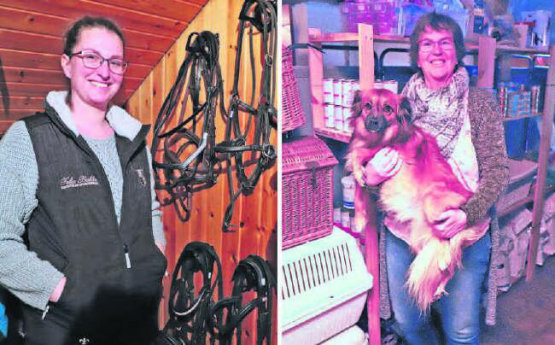 Béatrice Lehner freut sich, mit der neuen Tierfutterabgabestelle helfen zu können − passend dazu hat Tochter Nadja Jenny eine Brocki-Ecke mit Pferdebedarf eingerichtet. (Bilder: rc.)