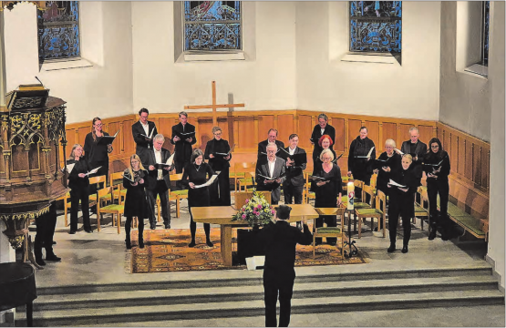 Der Kammerchor «Zürcher Vokalisten» machte auf seiner jährlichen Schweizer Tour zum dritten Mal in Folge Halt im Oberwynental. (Bild: Janine Flückiger)