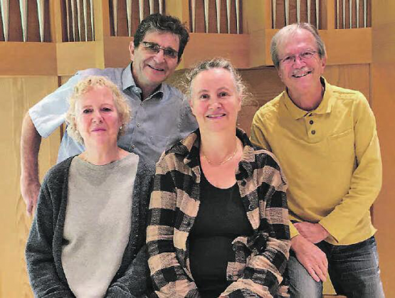 Bitten zum Konzert in der reformierten Kirche: (v.l.): Regula Grehn, Walter Luginbühl, Susanne Guthauser, Hans-Dieter Lüscher. (Bild: zVg.)