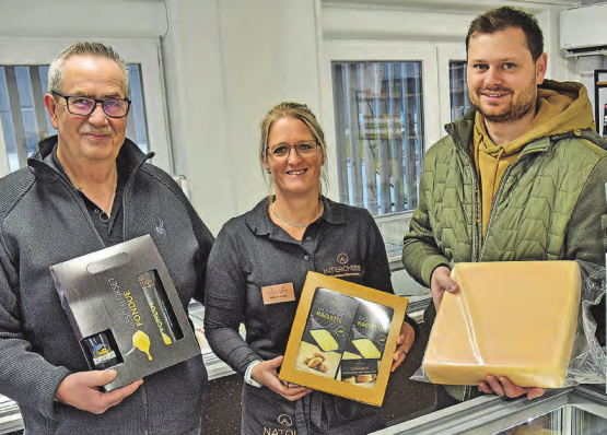 Kompetentes Verkaufsteam: v.l. Chääsbox-Verkaufsleiter Beat Disler, René Müller (Leiter Aussendienst) sowie Verkaufsberaterin Renate Lang.