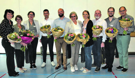 Ein starkes Team (v.l.): Simone Rosenkranz, Christine Meier-Ammeter, Sonja Morgenthaler, Matthias Lämmli, Simon Gerber, Susanne Spring, Franziska Peter-Amacher, Alfred Stiner, Manuel Süess und Hanspeter Fischer. (Bilder: st.)