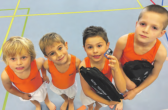 Erfolgreiche regionale Turner zum Zweiten (v.l.): Ben Görner, Nico Giorgi, Gabriel Spiewok, Dean Hintermann.