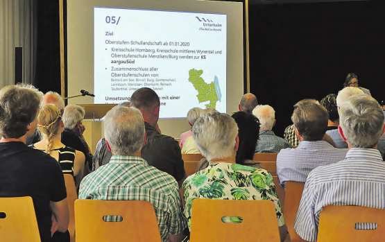 Ein erwartet mehrheitsfähiges Anliegen: Der Souverän liess sich in Unterkulm über die Kreisschule aargauSüd informieren und stimmte dem Antrag des Gemeinderates schlussendlich deutlich zu. (Bild: moha.)
