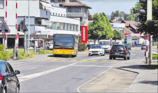 Bushaltestelle Hochhaus Nord: alles wird neu. (Bild: mars.)