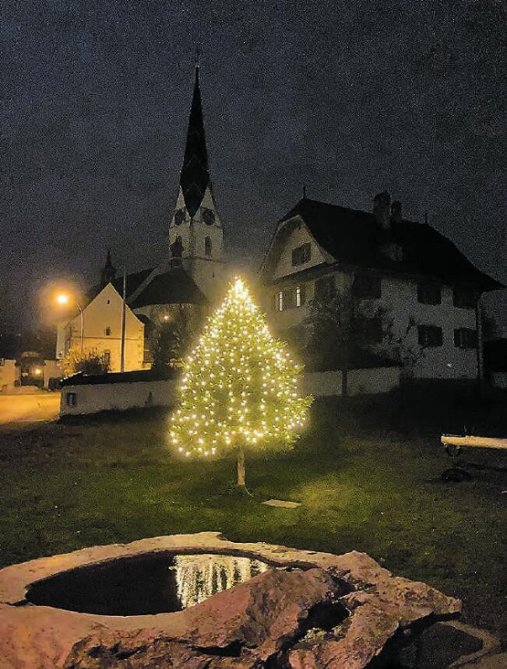 In einer stillen Nacht, im Rickenbacher Ortsteil: Adventsstimmung in Pfeffikon. (Bild: zVg.)