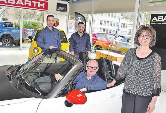 Das Kohler-Team: Christoph und Silvia Kohler mit den Kundenberatern Nicola Bardi und Thomas Liechti. (Bilder: Te.)