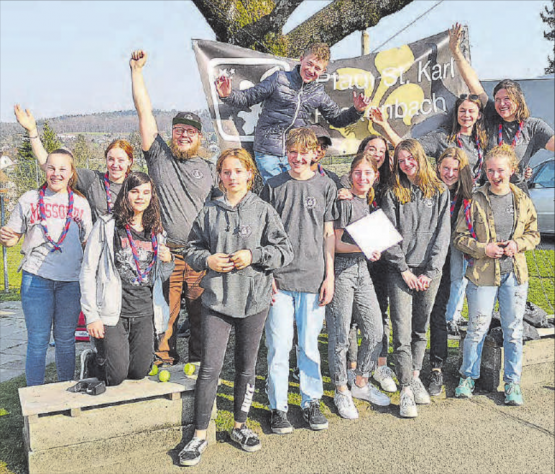 Pfadi Rickenbach: Erhielt 1000 Franken für die Teilnahme am Bundeslager im kommenden Sommer. (Bild: zVg.)