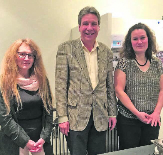 Das Organisationskomitee stellte einen schönen Dankeschönanlass auf die Beine: (v.l.n.r.) Kirchengutsverwalterin/Sekretariat Anita Morgenthaler, Pfarrer Daniel Hintermann, Kirchenpflegerin Sarah Stalder. (Bild: zVg.)