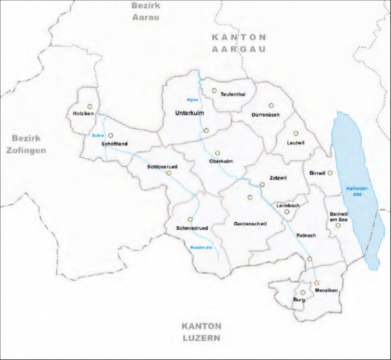 Der Bezirk Kulm erstreckt sich über 3 Täler. (Bild: zVg.)