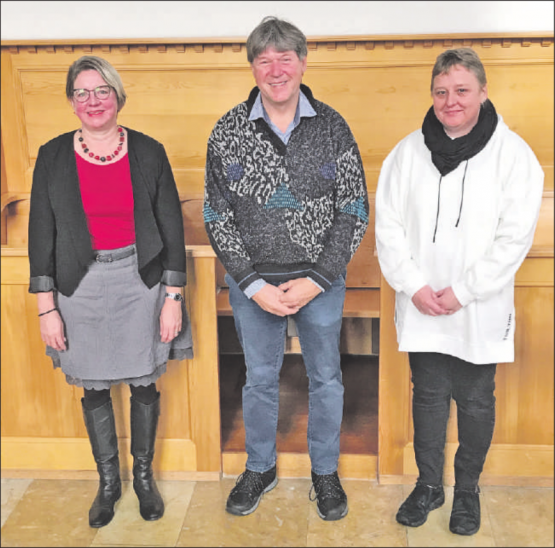 Anita Hungerbühler, Urs Rauber und Jolanda Peperkamp wurden verabschiedet. Die Kirchgemeinde dankt herzlich für das überaus grosse Engagement und den wertvollen und tollen Einsatz. (Bild: zVg.)