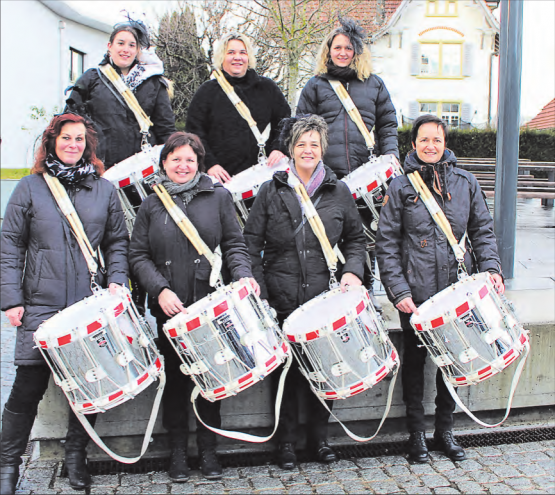 Für Musik gesorgt: Die Tambourinnen begeisterten mit flotten Märschen. (Fotos: grh)