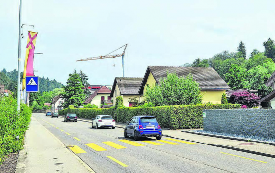 Teilerfolg für die Einwender: Der Fussgängerstreifen kommt zwar weg, aber es gibt eine Mittelinsel. Auf der so genannten «Querungshilfe» haben Fussgänger aber keinen Vortritt. (Bild: rc.)