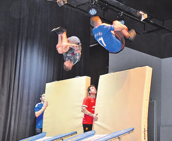 Flugmodus: Hohe Sprünge auf der Oberkulmer Bühne.