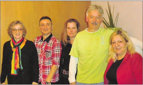 Der neu zusammengesetzte Vorstand: (v.li.) Frieda Rohr, Präsidentin, Ismail Osma, Heidi Salm, Markus Thomann und die Nationalratskandidatin der SP Unteres Seetal, Alime Köseciogullari. (Bild: zVg.)