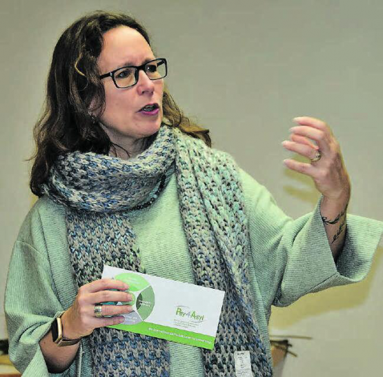 Eine überzeugende Referentin: Sara Michalik beantwortete brennende Fragen aus dem Publikum. (Bild: st.)