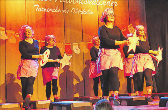 Grüsse aus der Weihnachtsbäckerei: Der Frauenturnverein tanzte mit Zimtsternen und Spitzbueben im Takt. (Bilder: moha.)