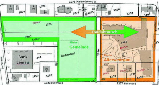 «Etwas stimmt mit dem orange markierten Feld nicht» In den Umfrage-Unterlagen der «IG Landabtausch» würden wichtige Fakten und Informationen fehlen, schreibt die SVP Ortspartei Schöftland. (Bilder: zVg.)