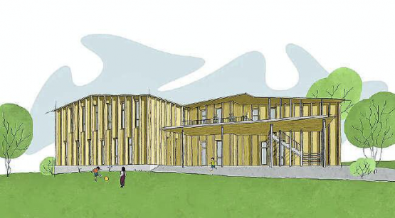 Der neue Kindergarten soll sich in die Umgebung einfügen. (Bild: zVg.)