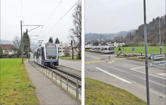 Bild links: Auf der unbebauten Oberkulmer Parzelle 702 könnte die südliche Einfahrt zum Tunnel erfolgen – das Land ist jedoch in privatem Besitz. Das Bild rechts zeigt den möglichen Standort der nördlichen Einfahrt auf Parzelle 1214 – die grüne Wiese gehört der Einwohnergemeinde Unterkulm. (Bilder: Remo Conoci)