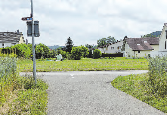 Antrag abgelehnt: Die Idee für die Erstellung eines Radweges über die Landparzelle 2587 wurde verworfen. Die kantonale Radwegroute führt durch den Holtengraben. (Bild: moha.)