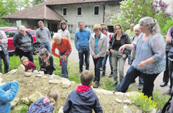 Nistplatz im Sandhügel: Die Exkursion im Schaugarten bot viel Spannendes zum Thema Wildbienen. (Bild: zVg.)