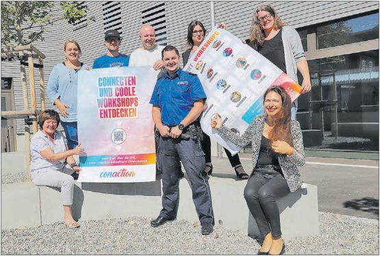 Das OK «Conaction» Schöftland: In der Bildmitte zu erkennen ist Alain Marti, der als Gruppenchef Prävention der Regionalpolizei Zofingen in Sachen «Conaction» alle Fäden in der Hand hat. (Bild: Remo Conoci)