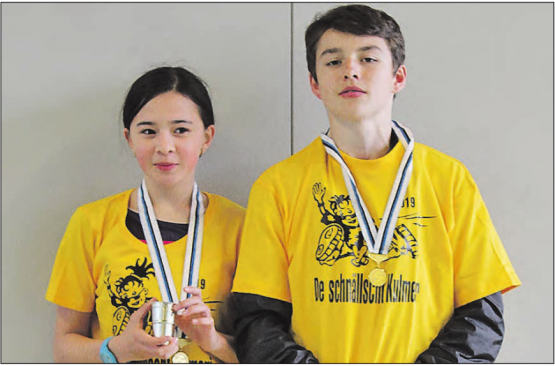 Ausgezeichnet als schnellste/r Kulmer/in: Ramona Rüetschi und Loris Hell waren die schnellsten unter den gestarteten Schüler/innen.