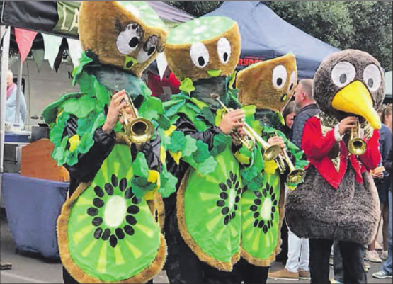 «Kiwis» zum vierten Mal an der Fasnacht im Michelsamt, denn in Neuseeland gibt es keine Fasnacht, wohl aber eine Guuggenmusik – mit Wurzeln in Rickenbach. (Bild: zVg.)