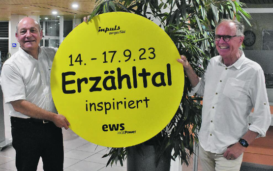 Ohne ihr grosses Engagement wäre das Erzähltal 2023 nicht zustande gekommen: Herbert Huber, Geschäftsführer des Regionalplanungsverbands aargauSüd impuls (links) und Hans Ruedi Eichenberger, Projektleiter. (Bild: hg.)