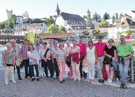 Grüsse aus Luzern: Die Schmitteler aus Seengen genossen einen tollen Tag voller interessanter Eindrücke. (Bild: zVg.)