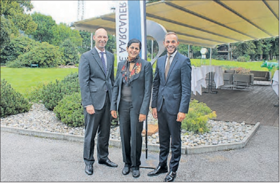 Die NAB informierte: Roger Keller, Leiter Region Aarau, Tanja Geiser, Leiterin Finanzmarktanalyse und Fausto Giardina, Leiter Private Banking. (Bild: zVg.)