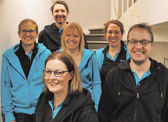 Der wiedergewählte Vorstand des STV Beinwil am See mit Bruno Hartmann, Lilian Wick, Gabriela Lüthi, Nicole Eichenberger, Manuela Hintermann (Präsidentin) und Markus Hintermann. (Bild: zVg.)